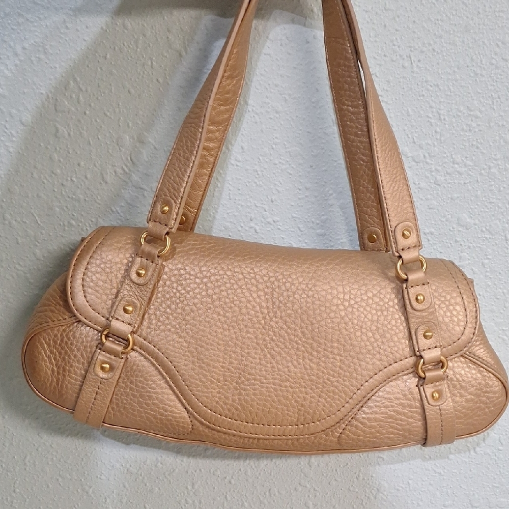 NWOT Cole Haan Cream Shoulder Bag with Leather Material and Slouchy Shape - Picture 2 of 14